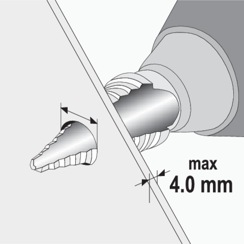 Burghiu in trepte YATO YT-44741, 10 trepte, 4-22 mm, lungime 75 mm, pentru metale si neferoase
