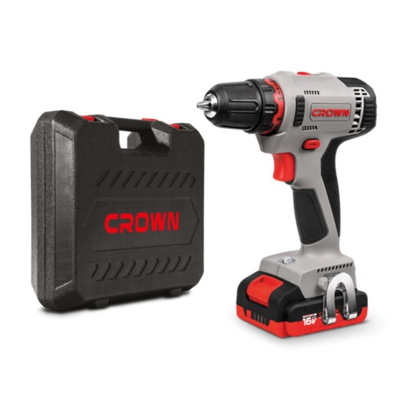 Masina de insurubat cu acumulator Crown CT21082H-2, 16 V, 2 Ah