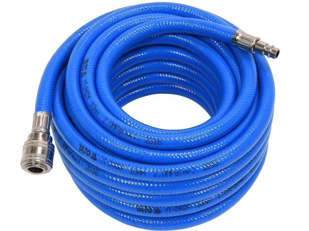 Furtun armat pentru aer comprimat YATO YT-24224, 10 mm x 10 metri, 2 MPa, din PVC