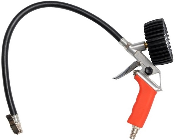 Pistol cu manometru pentru umflare roti YATO YT-2370, presiune maxima 0.8 MPa, conexiune 1/4 inch, furtun 40 cm