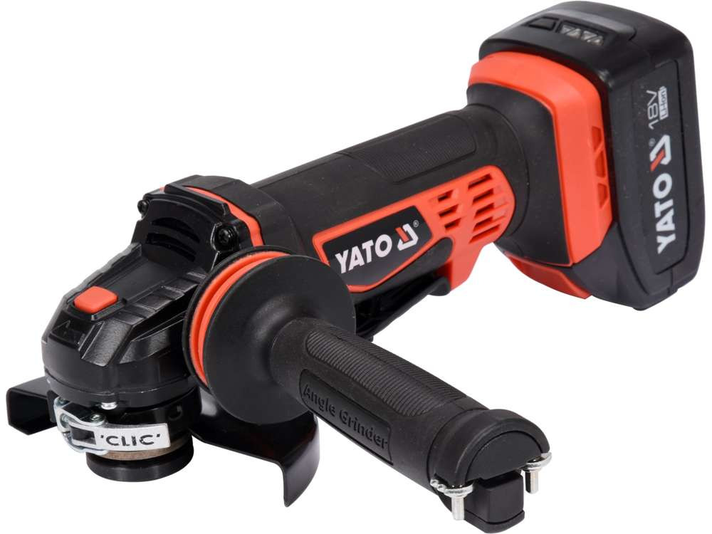Polizor unghiular cu acumulator YATO YT-82828, disc 125 mm, 10000 rpm, 2 x Li-Ion 18 V, 3 Ah