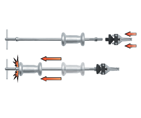 Set 5 extractoare rulmeni si bucse YATO YT-2540, material S45C, lungime 550 mm, cutie depozitare