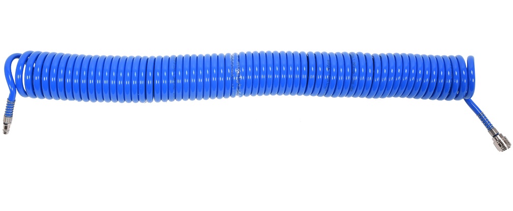 Tub spiralat pentru aer comprimat YATO YT-24209, poliuretan, diametru 8x12 mm, lungime 15 m, cuple rapide