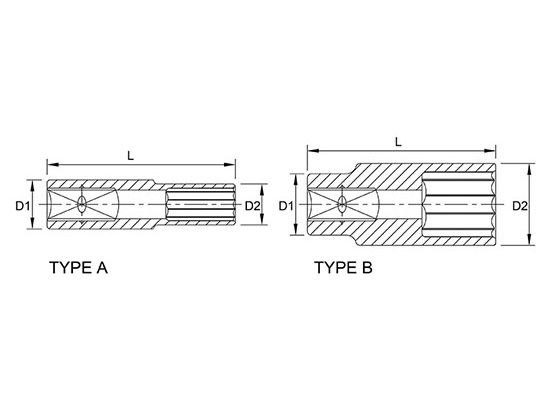 Cheie tubulara lunga TOPTUL BAEF1618, antrenor patrat 1/2 inch, profil bi-hexagonal, deschidere cheie 18 mm, crom vanadiu