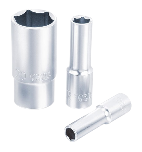 Cheie tubulara lunga TOPTUL BAEE1617, antrenor patrat 1/2 inch, profil hexagonal, deschidere cheie 17 mm, crom vanadiu