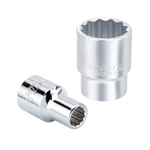Cheie tubulara TOPTUL BAEB1632, antrenor patrat 1/2 inch, profil bi-hexagonal, deschidere cheie 32 mm, lungime 45 mm, crom vanadiu