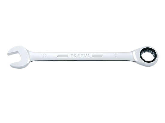 Cheie combinata cu clichet TOPTUL AOAF1616, 72 dinti, deschidere cheie 16 mm, lungime 208 mm, crom vanadiu