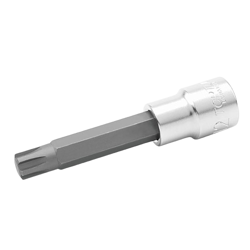 Bit cu soclu tubular TOPTUL BCRA1609, profil torx, prindere patrat 1/2 inch, dimensiune cheie M9, lungime 100 mm