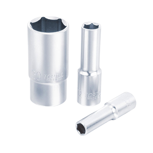 Cheie tubulara TOPTUL BAEE1625, antrenor patrat 1/2 inch, profil hexagonal, deschidere cheie 25 mm, lungime 77 mm, crom vanadiu