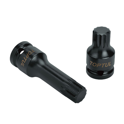 Cheie bit de impact TOPTUL KADB1618S, prindere patrat 1/2 inch, profil stea, deschidere cheie M18, lungime 44 mm, crom molibden