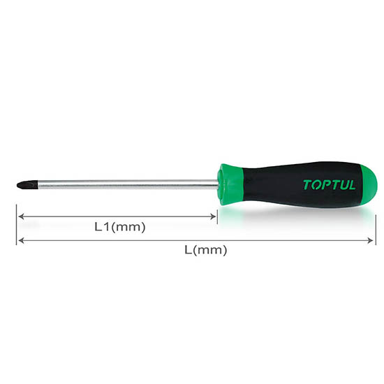 Surubelnita in cruce TOPTUL FBAB0220, PH2, lungime 315 mm, lungime activa 200 mm, maner ergonomic, aderent