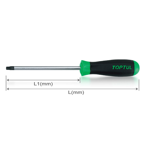 Surubelnita torx TOPTUL FFAB1508, T15, lungime 180 mm, lungime activa 75 mm, maner ergonomic, aderent