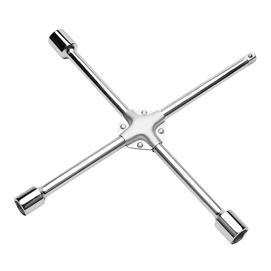 Cheie in cruce pentru roti TOPTUL AEAL1616, deschidere cheie 17 x 19 x 21mm x antrenor patrat 1/2 inch, lungime 16 inch/406.4 mm, crom vanadiu