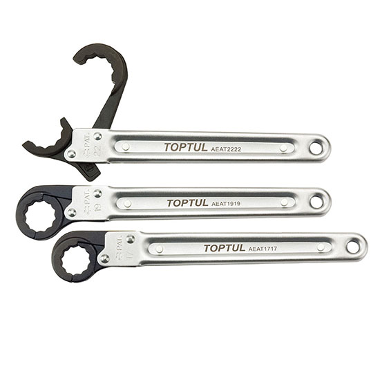 Cheie inelara cu clichet TOPTUL AEAT1111, deschidere cheie 11 mm, lungime 156 mm, clesti crom molibden, corp crom vanadiu
