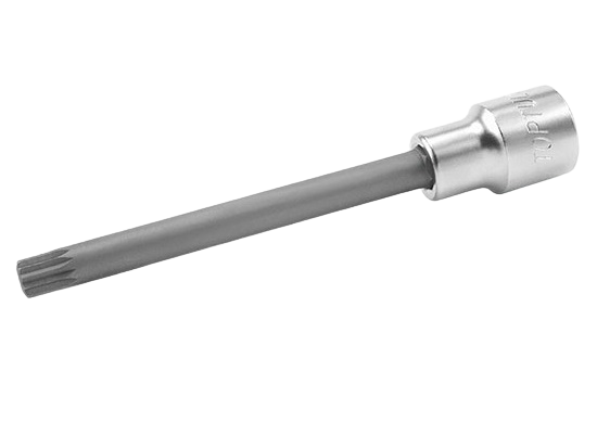 Bit cu soclu tubular TOPTUL BCMD1610, profil torx, antrenor patrat 1/2 inch, deschidere cheie M10, lungime 140 mm, crom vanadiu