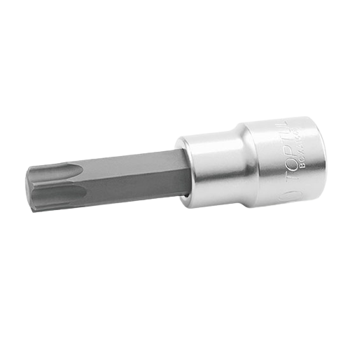Bit cu soclu tubular TOPTUL BCXA1640, profil stea, antrenor patrat 1/2 inch, deschidere cheie T40, lungime 80 mm, crom vanadiu