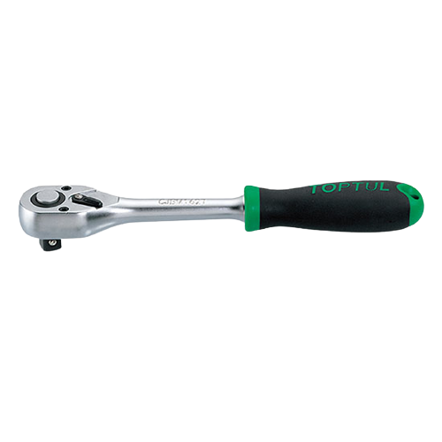 Antrenor clichet reversibil TOPTUL CJBM1220, eliberare rapida, 72 dinti, antrenor patrat 3/8 inch, lungime 200 mm, finisaj satinat