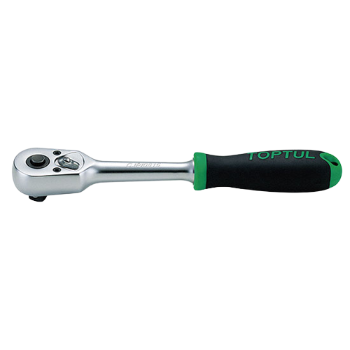 Antrenor clichet reversibil TOPTUL CJPI0815, eliberare rapida, 45 dinti, antrenor patrat 1/4 inch, lungime 145 mm, finisaj satinat