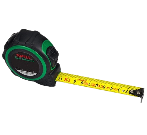 Ruleta profesionala TOPTUL IAAC1905M, lungime masurata 5 m, latime banda 19 mm, clasa de precizie II, carcasa ABS, scala metrica