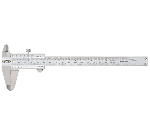 Subler TOPTUL IACA0150, domeniu masurare 0-150 mm, precizie 0.02 mm, lungime 237 mm, din otel inoxidabil, cutie plastic