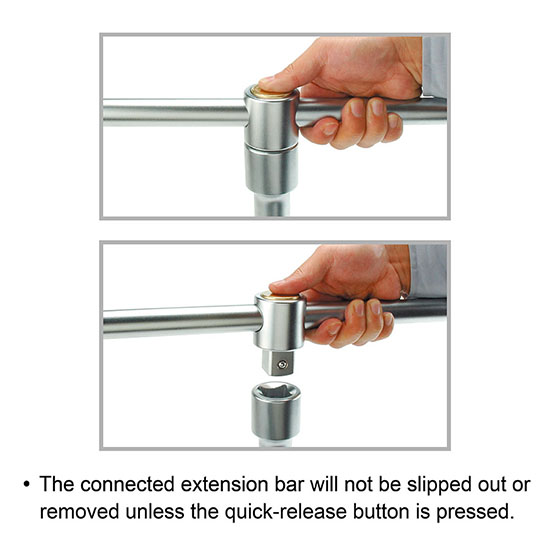 Maner de forta T cu cap culisant TOPTUL CTCJ1610, antrenor patrat 1/2 inch, lungime 250 mm, crom vanadiu, finisaj satinat