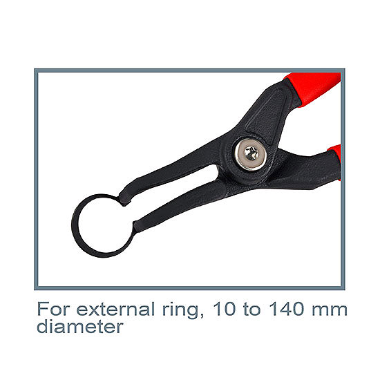 Cleste pentru sigurante exterioare TOPTUL DCBA1307, falci la 90 grade, dimensiuni 7 inch/ 177.8 mm, capacitate deschidere 19-60 mm, otel
