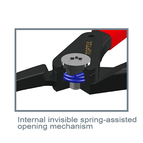 Cleste pentru sigurante exterioare TOPTUL DCBB1307, falci drepte, dimensiuni 7 inch/ 177.8 mm, capacitate deschidere 16-60 mm, otel