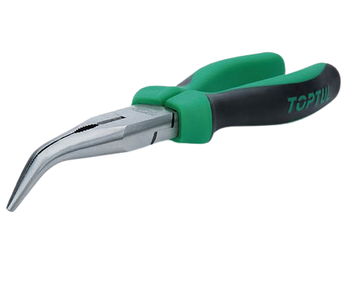 Cleste lung cu varf indoit TOPTUL DFBA2206, dimensiuni 6 inch/ 152.4 mm, capacitate taiere 2.5 mm, otel crom molibden