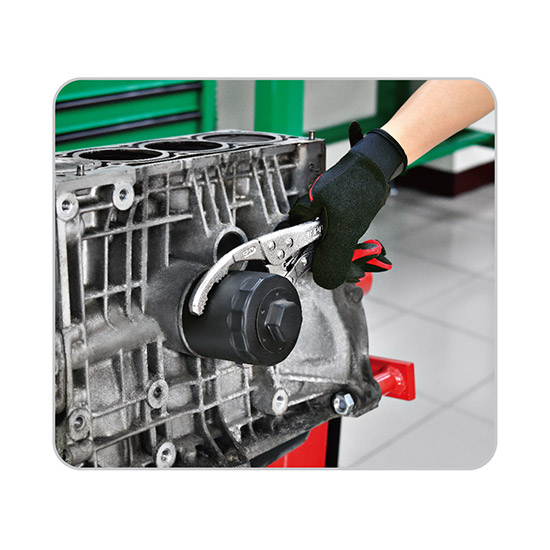 Cleste pentru filtru ulei TOPTUL DMAC1A10, lungime 10 inch/ 254 mm, deschidere falci 53 - 118 mm, din crom vanadiu