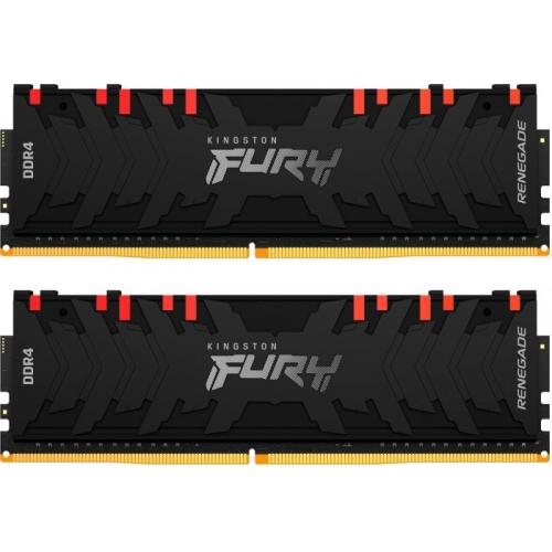 Kit Memorie RAM KINGSTON FURY Renegade RGB KF432C16RBAK2/16, DIMM, capacitate memorie 16 GB - 2 x 8 GB, 3200 MHz, tip memorie DDR4, CL16, Intel XMP 2.0