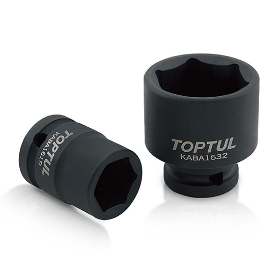 Cheie tubulara de impact TOPTUL KABA1621, prindere patrat 1/2 inch, profil hexagonal, deschidere cheie 21 mm, lungime 40 mm, crom molibden