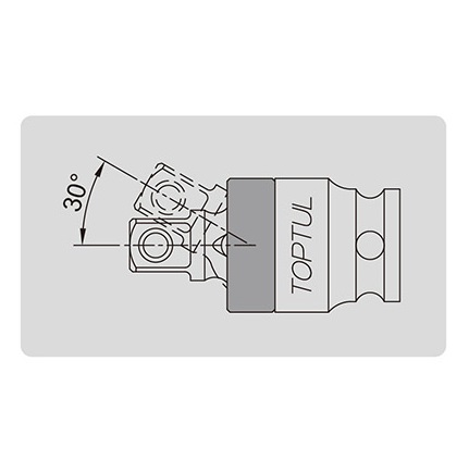 Adaptor cheie tubulara de impact TOPTUL KACN240P, cu gaura pentru bila, prindere patrat 3/4 inch, lungime 93 mm, crom molibden