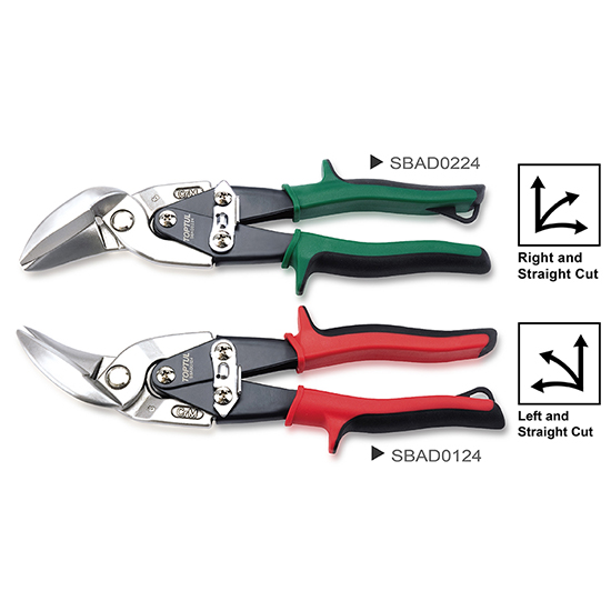 Foarfeca pentru taiat tabla TOPTUL SBAD0224, varf curbat dreapta, lungime lama 35 mm, lungime totala 240 mm