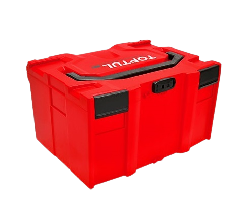 Cutie pentru scule TOPTUL TBBE0702, interconectabila, dimensiuni 456x372x262 mm, volum 32 litri, cu manere, din ABS