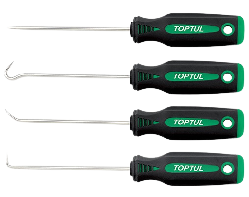 Set 4 carlige cu maner TOPTUL GAAR0401, varf drept, varf carlig, varf 45 grade, varf 90 grade