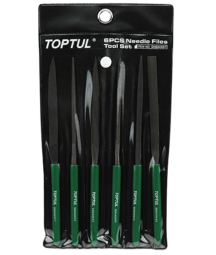 Set 6 pile TOPTUL GNBA0601, diametru 4 mm, lungime totala 160 mm, lungime activa 75 mm
