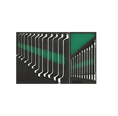 Dulap fix de scule cu 4 sertare TOPTUL GW08807, negru/gri, echipat 88 piese