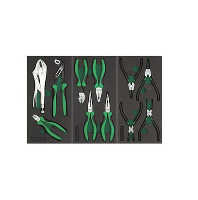 Dulap fix de scule cu 4 sertare TOPTUL GW08807, negru/gri, echipat 88 piese
