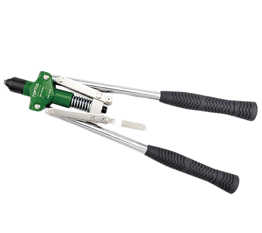 Cleste pentru pop-nit TOPTUL JBAB3264, 4 capete interschimbabile, 3.2 mm, 4.0 mm, 4.8 mm, 6.4 mm, manere aluminiu