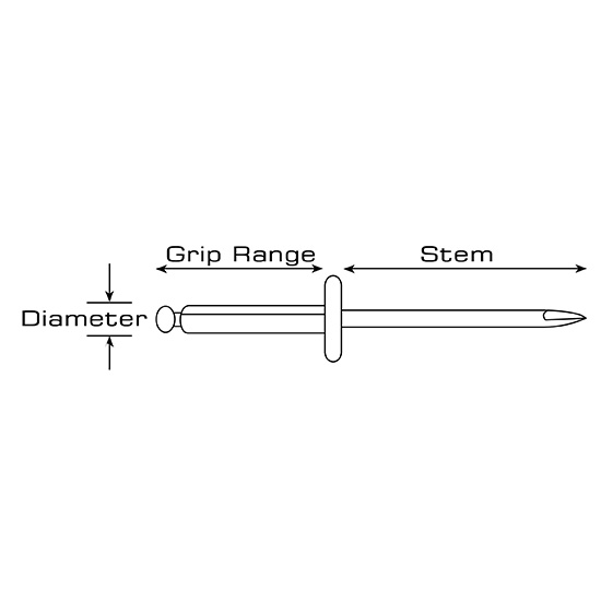 Cleste pentru pop-nit TOPTUL JBAB3264, 4 capete interschimbabile, 3.2 mm, 4.0 mm, 4.8 mm, 6.4 mm, manere aluminiu