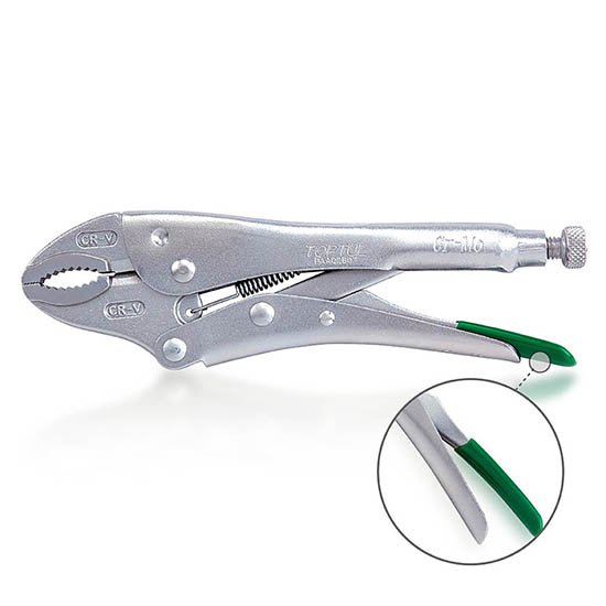 Cleste autoblocant cu functie taiat TOPTUL DAAQ2B10, surub ajustare, lungime 10 inch/ 254 mm, finisaj nichelat