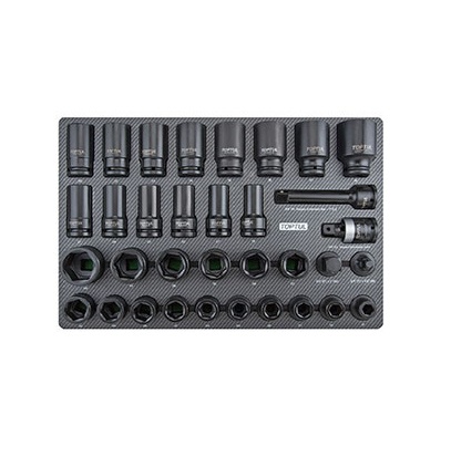 Dulap mobil pentru scule cu 8 sertare TOPTUL GE44803, cu roti pentru deplasare, negru/gri, echipat cu 448 piese