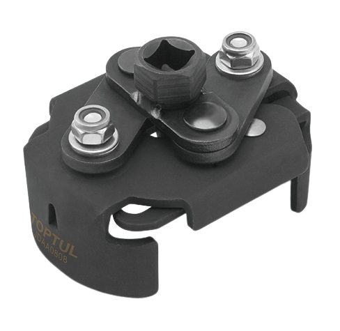 Cheie pentru filtru ulei TOPTUL JDAA0808, prindere patrat 3/8 inch, capacitate 65 - 95 mm, crom molibden