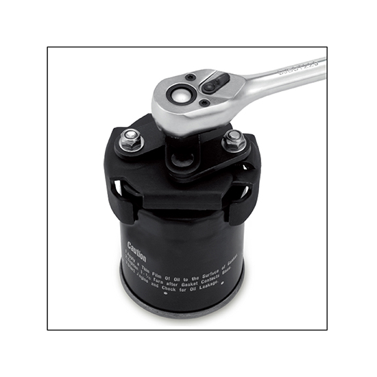 Cheie pentru filtru ulei TOPTUL JDAA0808, prindere patrat 3/8 inch, capacitate 65 - 95 mm, crom molibden
