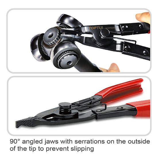 Cleste pentru coliere TOPTUL JDAP0209, deschidere maxima 25 mm, lungime 215 mm, otel scule