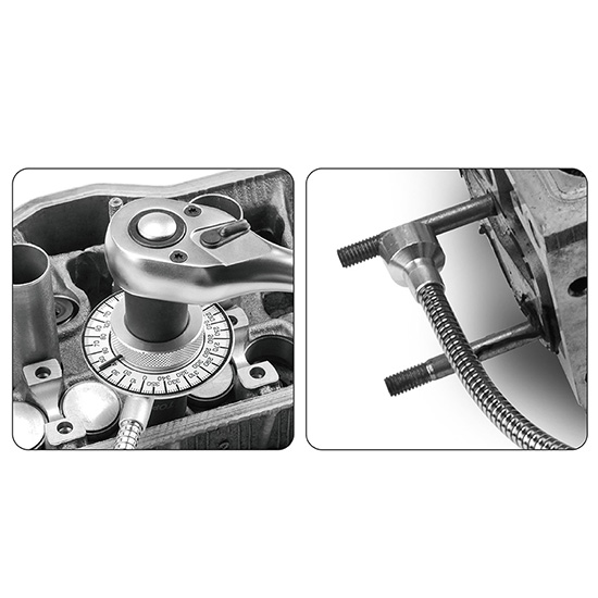Ceas unghiular pentru masurare cuplu strangere TOPTUL JDAW1601, pentru chei patrat 1/2 inch, diametru 63 mm, lungime 480 mm