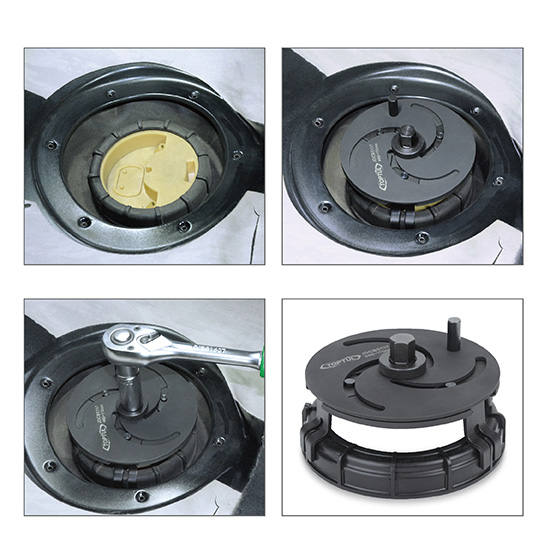Cheie reglabila pentru pompa combustibil TOPTUL JDCB0117, 3 gheare, capacitate 89 - 170 mm, antrenor hexagonal 16 mm, crom molibden