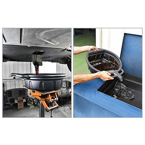 Tava pentru recuperare ulei TOPTUL JDCE0108, volum 8 litri, dimensiuni 500 x 400 x 130 mm, din plastic HDPE