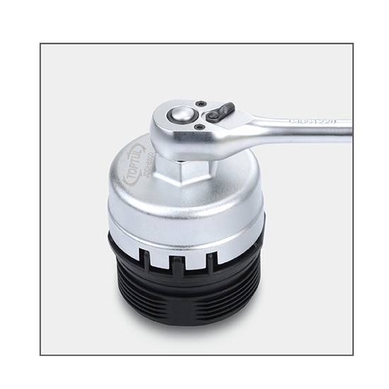 Cheie pentru flitru ulei TOPTUL JDDH6500, antrenor patrat 3/8 inch/ 27 mm, diametru 64.5 mm, 14 dinti