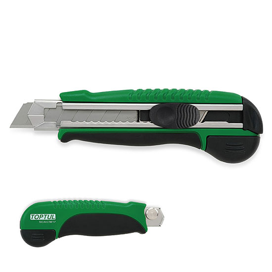 Cutter TOPTUL SCAC1817, lungime 165 mm, maner plastic, 4 lame incluse